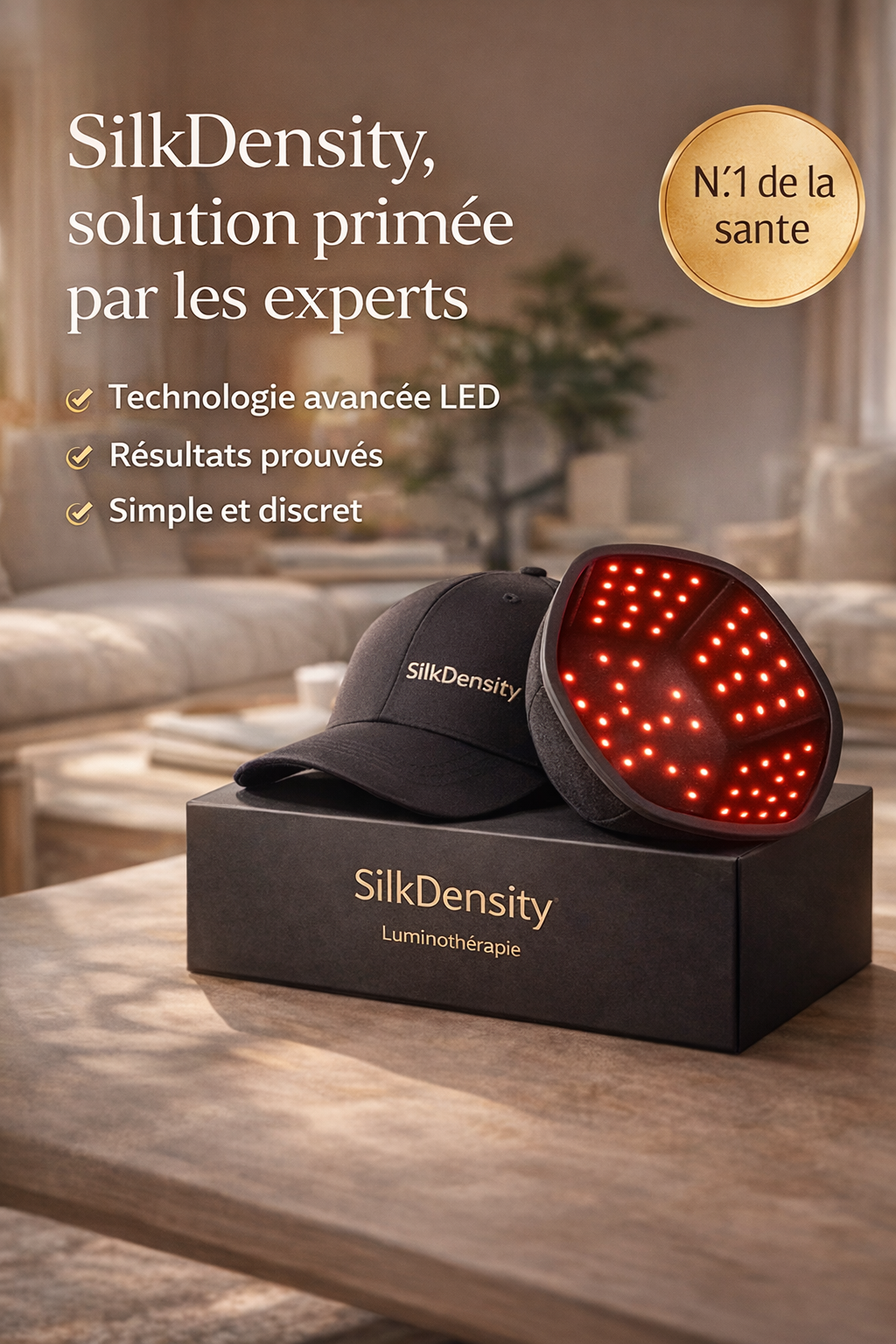 Casquette de Luminothérapie LED – Stimulation Capillaire à Domicile